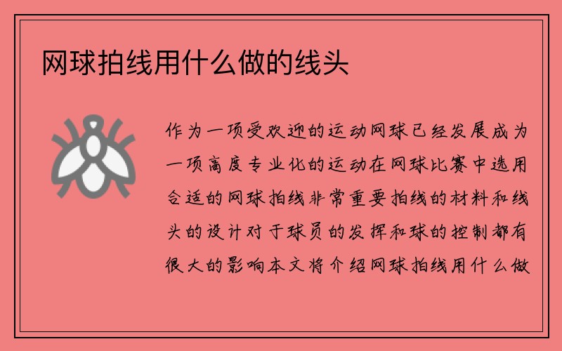 网球拍线用什么做的线头