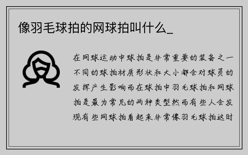 像羽毛球拍的网球拍叫什么_