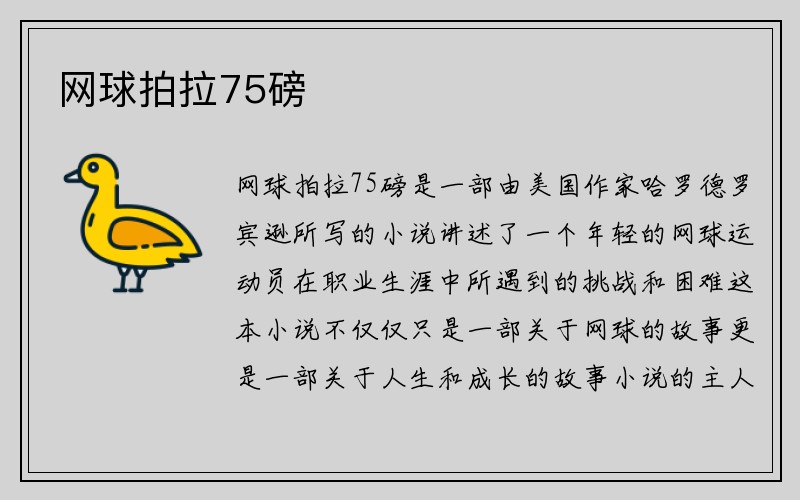 网球拍拉75磅