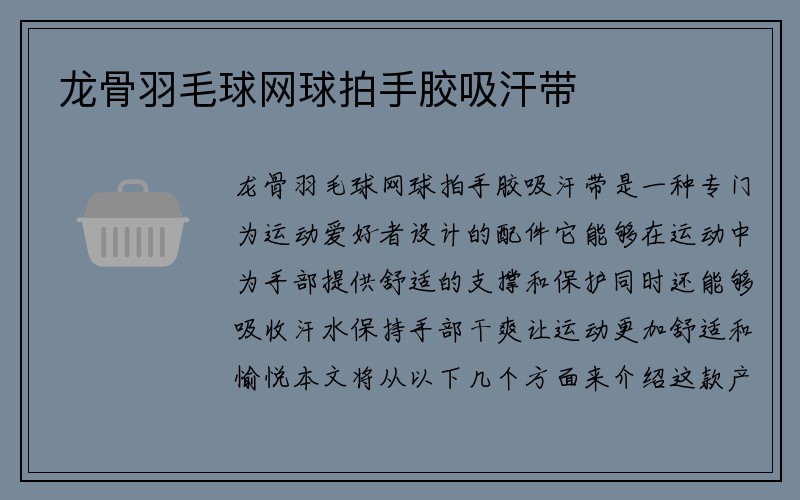 龙骨羽毛球网球拍手胶吸汗带